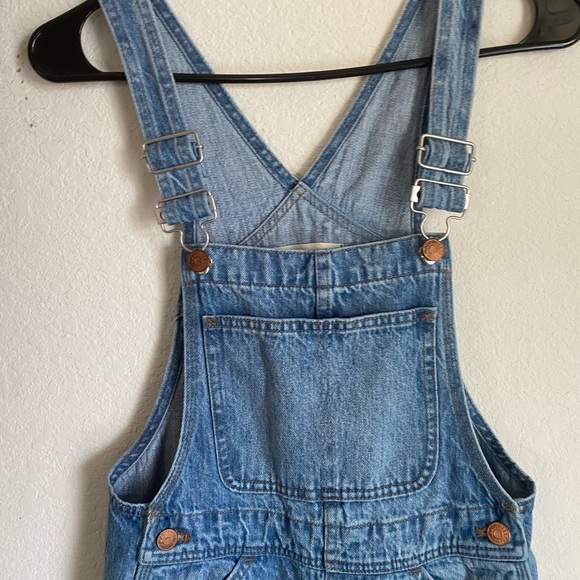 Madewell Denim Relaxed Carpenter Cottagecore Overalls in Lewisberg Wash Size XXS - Picture 6 of 16